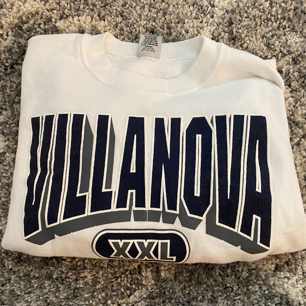 white villanova crewneck